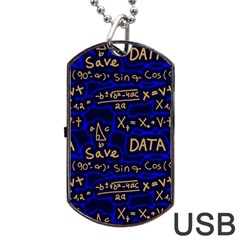 Art Pattern Design Background Graphic Dog Tag Usb Flash (one Side) by Vaneshop