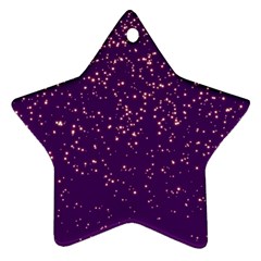 Purple Glittery Backdrop Scrapbooking Sparkle Star Ornament (two Sides) by Vaneshop