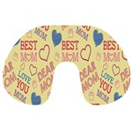 Love Mom Happy Mothers Day I Love Mom Graphic Pattern Travel Neck Pillow Front