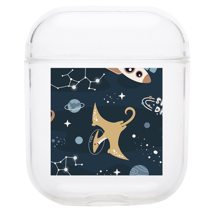 Space Theme Art Pattern Design Wallpaper AirPods 1/2 Case