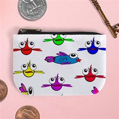 Fish Swim Cartoon Funnycute Mini Coin Purse by Sapixe