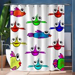 Fish Swim Cartoon Funnycute Shower Curtain 60  x 72  (Medium)  60 x72  Curtain