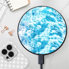 Blue Ocean Wave Texture Wireless Fast Charger(black) by Jack14