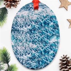 Summer Blue Ocean Wave Ornament (oval) by Jack14