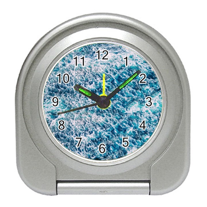 Summer Blue Ocean Wave Travel Alarm Clock