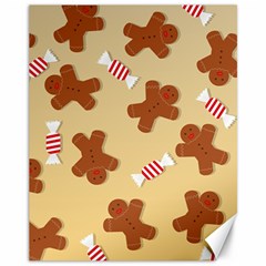 Gingerbread Christmas Time Canvas 11  X 14  by Pakjumat