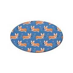 Corgi Patterns Sticker Oval (10 Pack) by Amaryn4rt