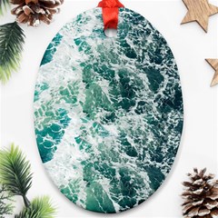 Blue Ocean Waves Ornament (oval) by Jack14