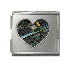 Computer Ram Tech - Mega Link Heart Italian Charm (18mm) by Amaryn4rt