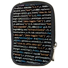 Close Up Code Coding Computer Compact Camera Leather Case by Amaryn4rt