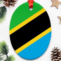 Flag Of Tanzania Oval Ornament (two Sides) by Amaryn4rt