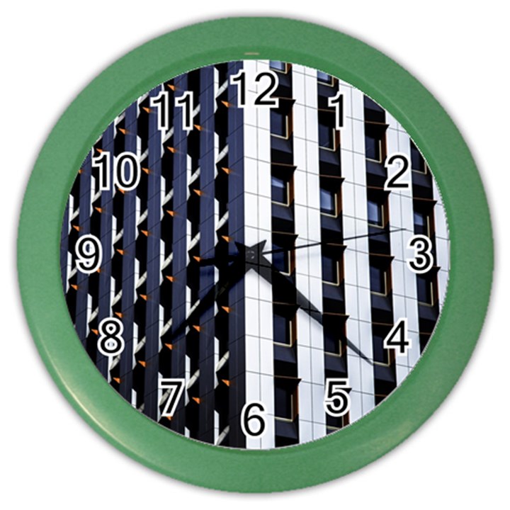 Architecture-building-pattern Color Wall Clock