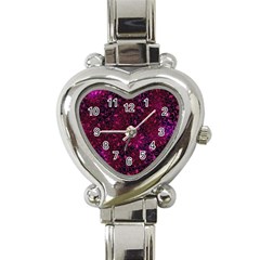 Retro-flower-pattern-design-batik- Heart Italian Charm Watch by Amaryn4rt