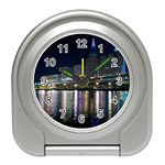 Cleveland Building City By Night Travel Alarm Clock Front