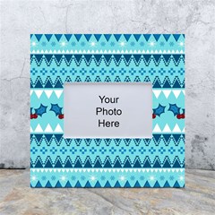 Blue Christmas Vintage Ethnic Seamless Pattern White Box Photo Frame 4  X 6  by Amaryn4rt