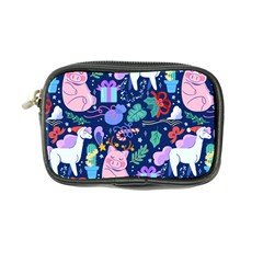 Colorful-funny-christmas-pattern Pig Animal Coin Purse by Amaryn4rt