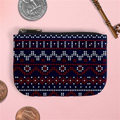 Christmas-concept-with-knitted-pattern Mini Coin Purse by Amaryn4rt