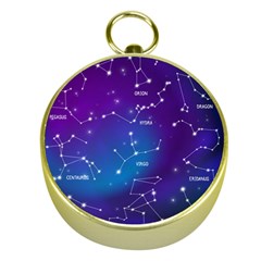 Realistic-night-sky-poster-with-constellations Gold Compasses by Amaryn4rt