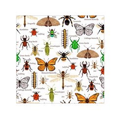 Insects-seamless-pattern Square Satin Scarf (30  X 30 ) by Amaryn4rt