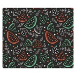 Seamless-vector-pattern-with-watermelons-mint -- Two Sides Premium Plush Fleece Blanket (Small) 50 x40  Blanket Back