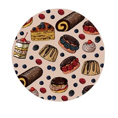 Seamless-pattern-with-sweet-cakes-berries Mini Round Pill Box (pack Of 5) by Amaryn4rt