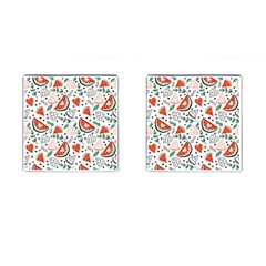 Seamless-vector-pattern-with-watermelons-mint Cufflinks (square) by Amaryn4rt