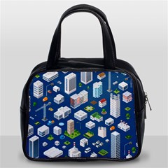 Isometric-seamless-pattern-megapolis Classic Handbag (two Sides) by Amaryn4rt