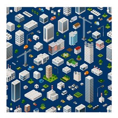 Isometric-seamless-pattern-megapolis Banner And Sign 4  X 4  by Amaryn4rt