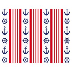 Nautical-papers-nautical-background Two Sides Premium Plush Fleece Blanket (medium) by Amaryn4rt