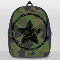 Military-camouflage-design School Bag (large) by Amaryn4rt