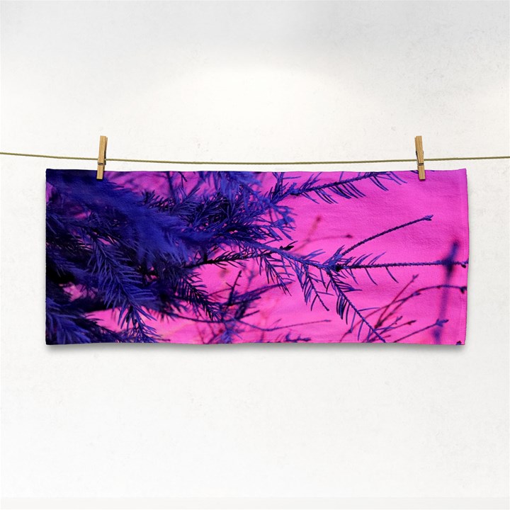 Fir Sunset Frost Snow Hand Towel