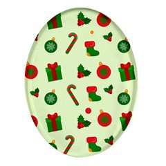 Festive Background Holiday Background Oval Glass Fridge Magnet (4 Pack) by Pakjumat