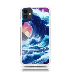 Storm Tsunami Waves Ocean Sea Nautical Nature Iphone 11 Tpu Uv Print Case by Pakjumat