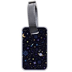 Starry Night  Space Constellations  Stars  Galaxy  Universe Graphic  Illustration Luggage Tag (two Sides) by Pakjumat