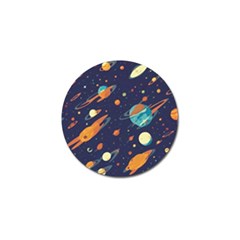 Space Galaxy Planet Universe Stars Night Fantasy Golf Ball Marker (10 Pack) by Pakjumat