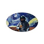 Starry Surreal Psychedelic Astronaut Space Sticker (Oval) Front