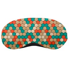 Multicolored Honeycomb Colorful Abstract Geometry Sleep Mask by Pakjumat