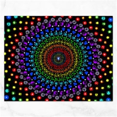 3d Psychedelic Shape Circle Dots Color Rectangular Jigsaw Puzzl by Modalart