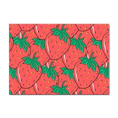 Texture Sweet Strawberry Dessert Food Summer Pattern Sticker A4 (100 Pack) by Sarkoni