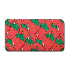 Texture Sweet Strawberry Dessert Food Summer Pattern Medium Bar Mat by Sarkoni