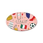 Food Pattern Italia Sticker Oval (100 pack) Front