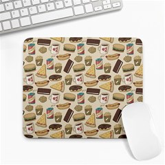 Junk Food Hipster Pattern Large Mousepad by Sarkoni