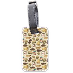 Junk Food Hipster Pattern Luggage Tag (two Sides) by Sarkoni