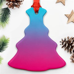 Blue Pink Purple Ornament (christmas Tree)  by Dutashop