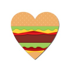 Cake Cute Burger Heart Magnet by Dutashop