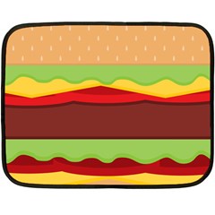 Cake Cute Burger Two Sides Fleece Blanket (mini) by Dutashop