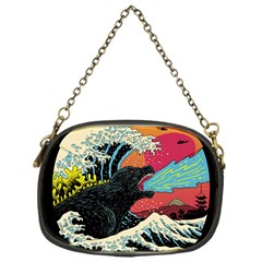 Retro Wave Kaiju Godzilla Japanese Pop Art Style Chain Purse (one Side) by Modalart