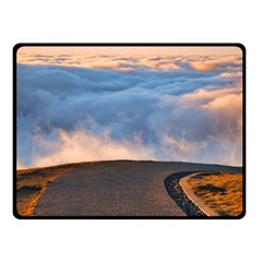 Landscape Sky Clouds Mountain Road Two Sides Fleece Blanket (small) by Sarkoni