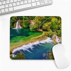 River Waterfall Large Mousepad by Sarkoni