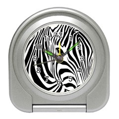 Animal Cute Pattern Art Zebra Travel Alarm Clock by Amaryn4rt